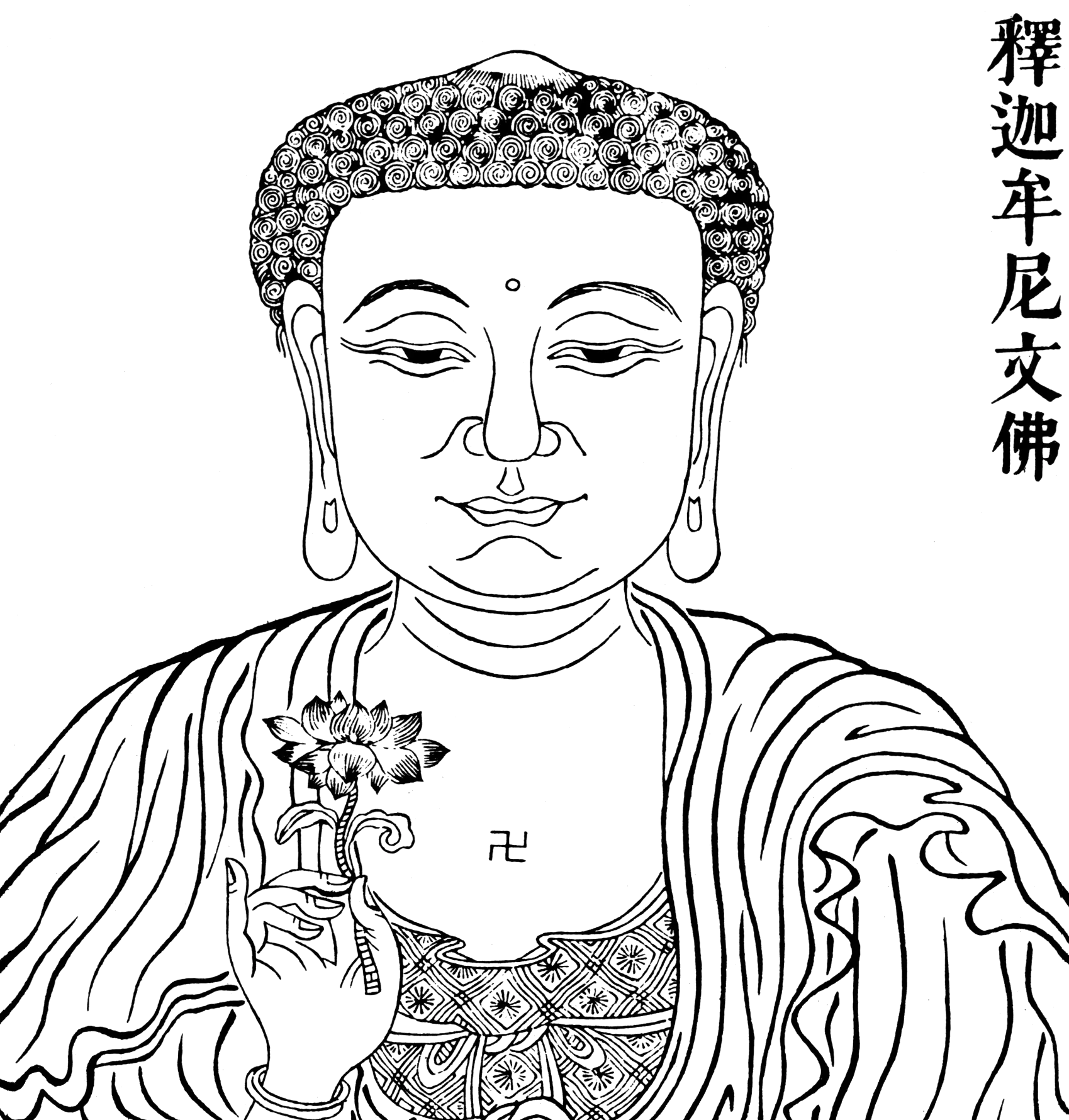 Portrait de Bouddha Shakyamuni